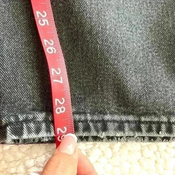 Vintage Lee Denim Riders Faded Black Super High Waist 100% Cotton Taper Mom Jean - Picture 14 of 15